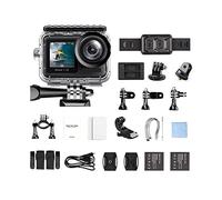 KJUEQ Action Camera Brave 7 Le 4K30FPS 20MP 4K Sport Camera Impermeabile Cam Touch Screen Vlog Camera EIS 2.0 Telecomando