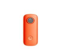 KJUEQ Mini Thumb Camera 1080P30FPS / 4K30FPS H.265 12MP 2.4G 30M Custodia Impermeabile Action Sport Videocamera DV(C100Plus ADD 128GB,Oranje)