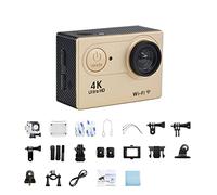 KJUEQ Ultra HD 4K/30fps Mini Action Camera for Esterni Telecamera Sportiva con Telecomando Telecamera Sportiva for PRO Moto Impermeabile(No Card,3)