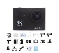 KJUEQ Videocamera Professionale 4K Action Camera Recorder 30FPS 2.0 Pollici 30M Impermeabile subacqueo Registrazione Video Cam Sport Originali(No Card,Noir)