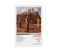 KJUFE Maneskin - Poster su tela con album Teatro D'ira, decorazione per camera da letto, ufficio, camera da letto, regalo, 30 x 45 cm