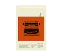 KJUFE Poster con macchina da scrivere su tela, motivo: Mad Men, decorazione artistica da parete per soggiorno e camera da letto, 20 x 30 cm
