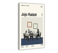 KJUFE Poster del film Jojo Rabbit su tela, decorazione per camera da letto, ufficio, camera da letto, regalo, 20 x 30 cm
