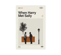 KJUFE Poster del film When Harry Met Sally, 1 poster su tela, decorazione per camera da letto, ufficio, camera da letto, regalo, 20 x 30 cm