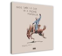 KJUFE Poster su tela con album Bad Bunny Nadie Sabe Lo Que Va A Pasar Mañana, decorazione artistica da parete per soggiorno e camera da letto, 30 x 30 cm