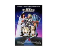 KJUFE Poster su tela del film Beetlejuice Beetlejuice 1988, decorazione per camera da letto, ufficio, camera da letto, regalo, 30 x 45 cm