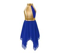 KJUUQBZL Costume da Ballo lirico for Bambina for Bambini Abito di lode for for Il culto della Chiesa Abbigliamento liturgico Moderno for Coro(Blue,16)