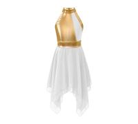 KJUUQBZL Costume da Ballo lirico for Bambina for Bambini Abito di lode for for Il culto della Chiesa Abbigliamento liturgico Moderno for Coro(White,16)