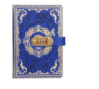 KJUUQBZL Diario for notebook con password digitale retrò con lucchetto A5, diario perfetto for la privacy delle persone con lucchetto a combinazione in pelle PU for uomini e donne(A5-Blue-)