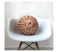 KJUUQBZL Home Semplice Cuscino di Filo Spesso Puro Fatto a Mano Imbottitura a Maglia Cuore Filato Rotondo Palla Stoffa Divano Accessori 81(1,Diameter 38cm)