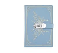 KJUUQBZL Quaderno con password A5 Registro di proiettili vintage con blocco Privacy Blocco note segreto Taglia appunti di cancelleria Libro Studente Regalo Materiale scolastico(Sky blue)