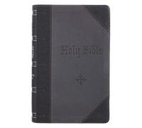 KJV Bible Giant Print 2-Tone Black/Dark Gray (Rilegato in ecopelle)
