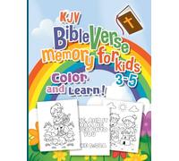 KJV Bible Verse Memory for Kids Ages 3-5 - Color and Learn: Easy King James Version Bible Verses to Color, Remember & Reflect On. Faith-Based ... Preschoolers, Toddlers, and Early Learners