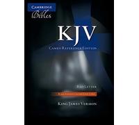 KJV Cameo Reference Bible, Black Edge-lined Goatskin Leather, Red-letter Text, KJ456:XRE Black Goatskin Leather: King James Version Black Goatskin Leather Cameo Reference Bible