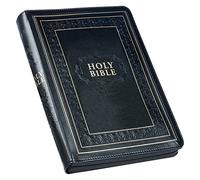 KJV Giant Print Full-Size Bible Black with Zipper Faux Leather