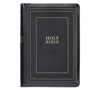Kjv Giant Stampa Full-Size Bibbia Nero Con Cerniera Similpelle Index