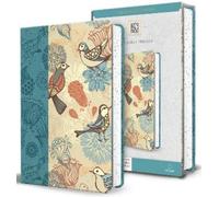 Holy Bible: King James Version, Blue With Birds Faux Leather With Ribbon Marker, Large Print, Medium Format, Red Letter