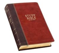 KJV Study Bible Large Print (Faux Leather, Two-Tone Brown)