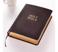 KJV Super Giant Print Brown Red Letters (Rilegato in ecopelle)