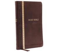 KJV, Thinline Bible, Leathersoft, Brown, Thumb Indexed, Red Letter, Comfort Print: King James Version, Brown Leathersoft, Thinline Bible, Standard Print, Red-Letter Edition
