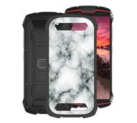 KJYF Cover per Cubot King Kong Mini 2 (4,00"), Ultra Sottile Silicone Protezione Case Anti-Graffio Antiurto Morbido TPU Bumper Custodia per Cubot King Kong Mini 2 - Marmo Bianco