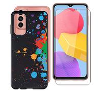 KJYF Cover per Samsung Galaxy M13 (6,6"), Ultra Sottile Morbido Silicone Custodia Anti-Graffio Protettiva Case con 1 Pezzi Pellicola Vetro Temperato per Samsung Galaxy M13 - WMA13
