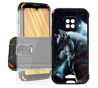 KJYF Custodia + 2 Pezzi Vetro Temperato Pellicola Protettiva per Doogee S59 PRO (5.7"), Nero in Silicone Morbido TPU Cover, Anti Graffio Protettiva Case per Doogee S59 PRO - WMA16