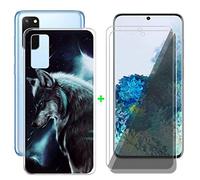 KJYF Custodia Cover + 2 Pezzi Pellicola Protettiva Vetro Temperato per Samsung Galaxy S20 (6.2 Pollici), Protezione in Silicone Morbido Trasparente TPU Case Ultra Sottile - WMA16