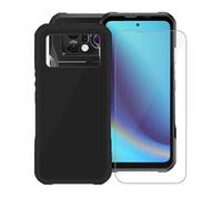 KJYF Custodia Cover per Doogee V20 PRO (6.43"), Ultra Sottile Silicone TPU Case Anti-Graffio Protezione Guscio + 1 Pezzi Pellicola Vetro Temperato per Doogee V20 PRO - Nero
