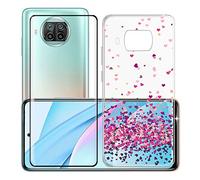 KJYF Custodia Cover per Xiaomi Mi 10T Lite 5G + Pellicola Protettiva Vetro Temperato, Transparent Silicone TPU Anti-Giallo Case Cover, Vetro Temperato per Mi 10T Lite 5G (6.67") - WM85