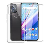 KJYF Custodia per Blu G91 PRO, Pellicola Protettiva in Vetro Temperato, Transparent Cover Anti-Giallo TPU Silicone Case, Schermo Protettore per Blu G91 PRO (6.7") - Clear