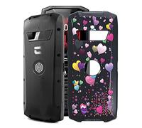 KJYF Custodia per Crosscall Core-S4 (2.4"), Nero Morbido Silicone Resistente TPU Protezione Cover, Anti Graffio Protettiva Case per Crosscall Core-S4 - Pallone romantico