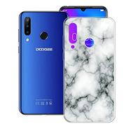 KJYF Custodia per Doogee N20 (6,3") Cover, Protezione Posteriore Morbido Silicone Trasparente Gel TPU Cover Slim Case per Doogee N20 - Marmo