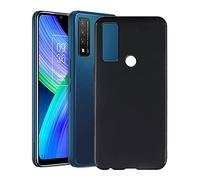 KJYF Custodia per TCL 20 R 5G (6.52"), Nero Morbido Silicone Resistente TPU Protezione Cover, Anti Graffio Protettiva Case per TCL 20 R 5G - Nero