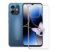 KJYF Custodia per Ulefone Note 16 PRO (6.52") + Staffa ad Anello con Rotazione 360°, Trasparente Silicone Protettivo Case, [Ultra Sottile] [Anti-Graffio] per Ulefone Note 16 PRO Cover - Cristallo