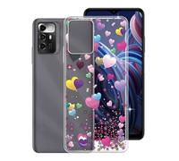 KJYF Custodia per ZTE Blade A72 5G (6,52"), Trasparente Morbido Silicone Cover Protettivo TPU Gel Case, Ultra Sottile in Flessibile Anti-Graffio Antiurto Guscio per ZTE Blade A72 5G - Amore