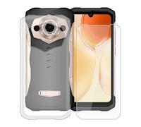 KJYF Per Doogee S99 Custodia + Pellicola Protettiva in Vetro Temperato, Transparent Silicone Protezione Case Anti-Shock Guscio Cover per Doogee S99 (6.30") - Cristallo