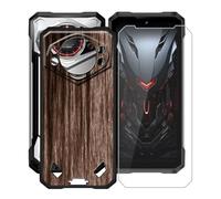KJYFOANI Cover per Doogee S200 Plus (6.72") e 1 Pezzi Pellicola Protettiva in Vetro Temperato, Nero Morbido Silicone TPU Bumper Case - Antiurto Custodia per Doogee S200 Plus - XV22