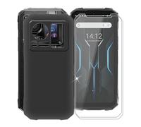 KJYFOANI Cover per Hotwav Hyper 7 Pro (6.60") e 2 Pezzi Pellicola Protettiva in Vetro Temperato, Nero Morbido Silicone TPU Bumper Case - Antiurto Custodia per Hotwav Hyper 7 Pro - Nero