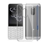 KJYFOANI Custodia Cover per Nokia 230 4G 2024, Trasparente Morbido Shell Protettivo Custodie, Ultra Sottile Silicone Case Anti-Graffio Guscio per Nokia 230 4G 2024 (2.80") - Cristallo