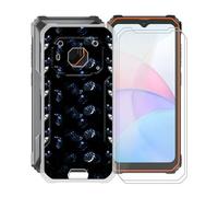 KJYFOANI Custodia per Blackview BV6200 Plus Cover, Trasparente Antiurto Morbida Silicone Protezione Case + 2 Pezzi Vetro Temperato Pellicola Protettiva per Blackview BV6200 Plus (6.56") - XT24