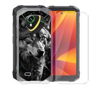 KJYFOANI Custodia per Cubot KingKong Mini 4 (4.70") con 1 X Vetro Temperato Pellicola Protettiva, Morbido Silicone Case - Antigraffio Bumper Cover per - W11