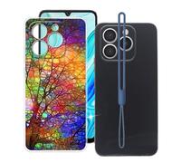 KJYFOANI Custodia per Cubot Note 60 (7.20") Cover Trasparente Ultra Sottile Morbida TPU Silicone Protettiva Case Antiurto Anti-graffio Bumper -Ramo dell'albero