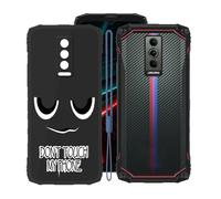 KJYFOANI Custodia per Doogee Blade 10 Energy (6.56"), Nero Silicone Case Ultra Sottile Morbido TPU Anti-Graffio Antiurto Bumper Protettiva Cover per Doogee Blade 10 Energy - Non toccarmi, U.