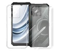 KJYFOANI Custodia per Doogee Blade GT Play (6.72") Cover Trasparente Morbida Silicone TPU Case Antiurto Bumper + 3 Pezzi Vetro Temperato Pellicola Protettiva - Cristallo
