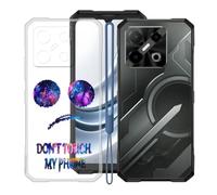 KJYFOANI Custodia per Doogee Blade GT Play (6.72") Cover Trasparente Ultra Sottile Morbida TPU Silicone Protettiva Case Antiurto Anti-graffio Bumper -Non Mi Toccare.