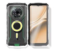 KJYFOANI Custodia per Doogee Fire 7 PRO (6.56") Cover Trasparente Morbida Silicone TPU Case Antiurto Bumper + 4 Pezzi Vetro Temperato Pellicola Protettiva - Cristallo