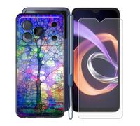 KJYFOANI Custodia per Doogee Note 56 PRO Cover e 1 Pezzi Pellicola Vetro Temperato, Nero Morbido Silicone TPU Case Antiurto Bumper per Doogee Note 56 PRO (6.56") -Colore Sogno
