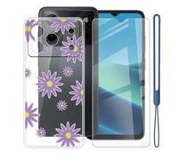 KJYFOANI Custodia per Doogee Note 56X Lite-Trasparente+Vetro-XT41