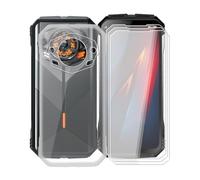 KJYFOANI Custodia per Doogee S Punk Pro (6.58") con 3 X Vetro Temperato Pellicola Protettiva, Morbido Silicone Case -Antigraffio Bumper Cover per Doogee S Punk Pro - Cristallo